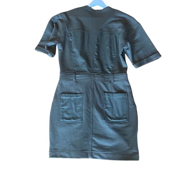 Reiss NWT Emlyn Sweatshirt Dress in Olive - Picture 5 of 14